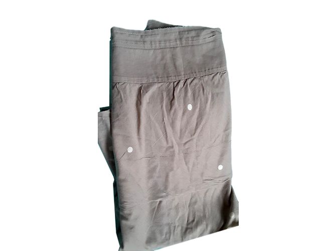 Falda Claudie Pierlot de algodón taupe Gris pardo