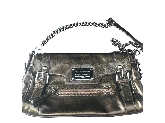 Dolce & Gabbana Beautiful bag Khaki Patent leather  ref.92870