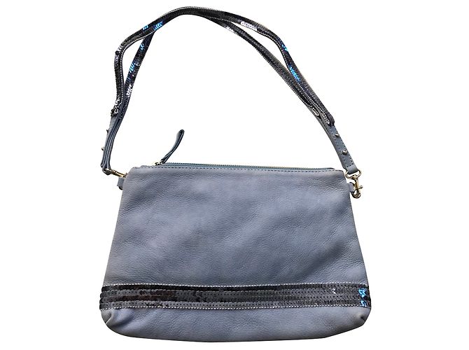 Clutch Vanessa Bruno de piel azul cielo Azul claro