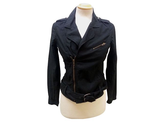 Levi's Strauss Signature Jeansjacke schwarz Biker Style