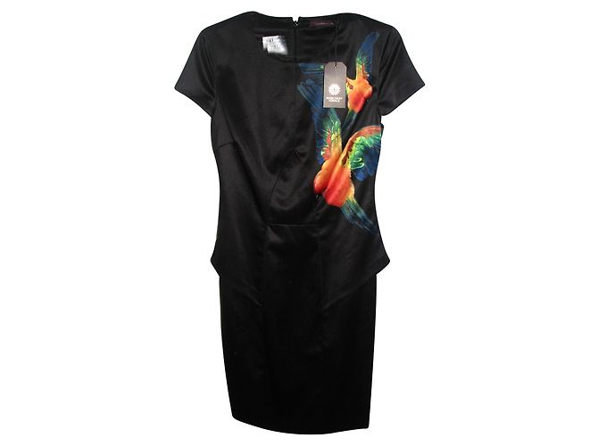 Marchesa Voyage preplum连衣裙 Schwarz Mehrfarben