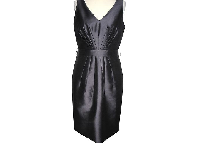 Hobbs Wool silk blend dress Silvery Grey
