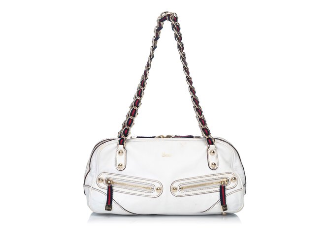 Gucci Leather Capri Shoulder Bag White Multiple colors  ref.92964