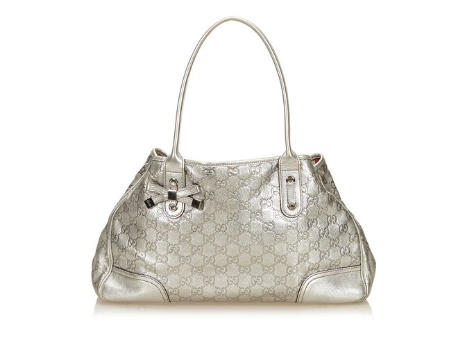 Guccissima Leather Princy Tote Silvery  ref.92973