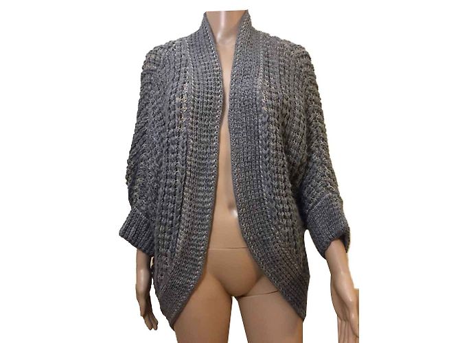 Autre Marque Grauer Strickpullover aus Wolle und Acryl Grösse S