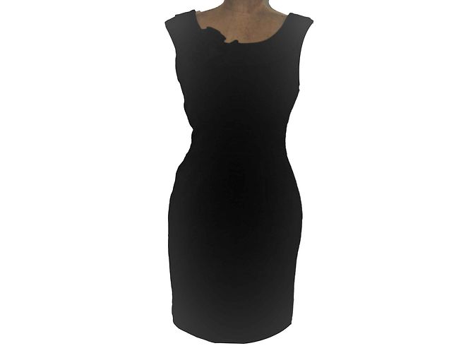 Calvin Klein Kleid in Schwarz aus Polyester