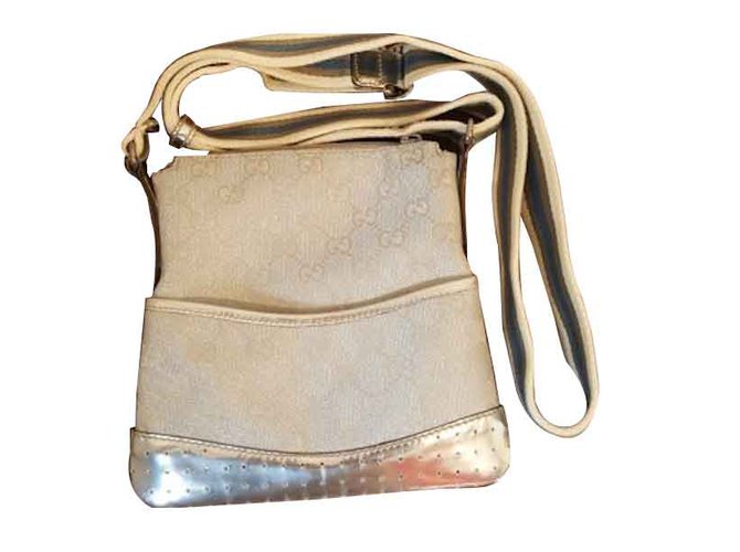 Gucci Handbags Silvery Cloth  ref.93056