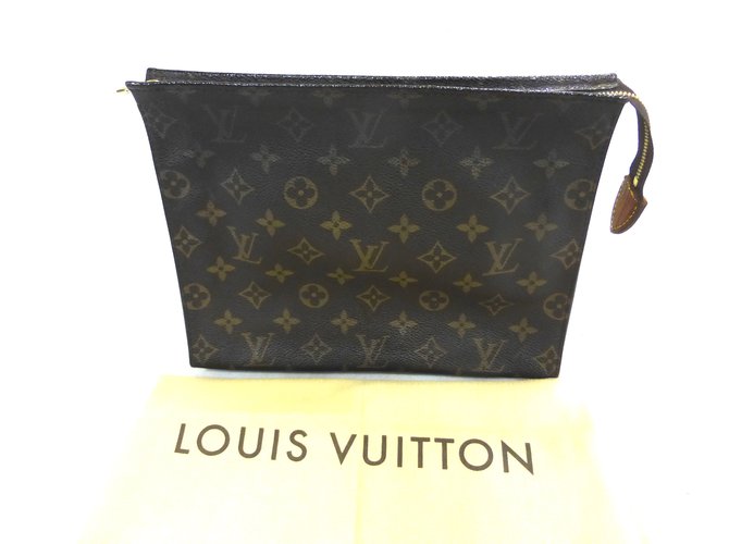 Louis Vuitton TOILET KIT 26 MONOGRAM Brown Leather ref.93058