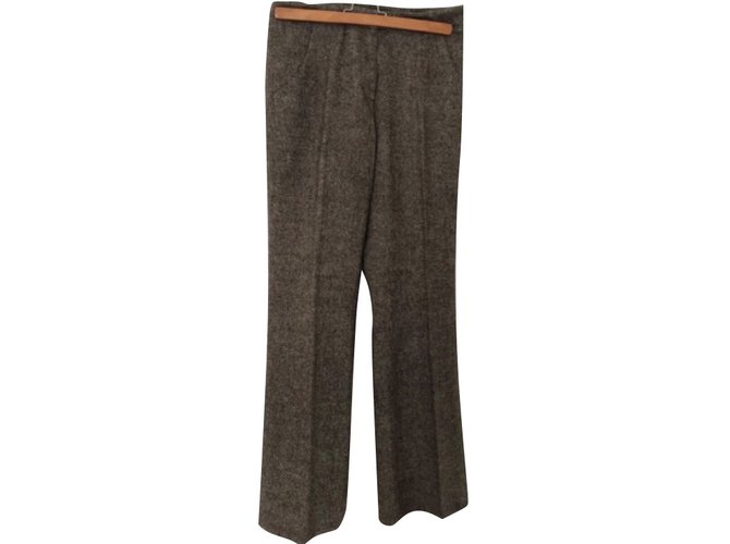 Zapa Straight trousers Brown Wool  ref.93121