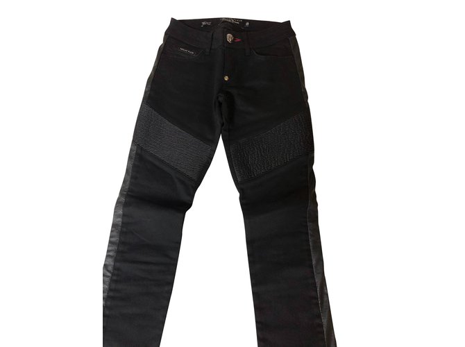 Philipp Plein slim jeans Black Cotton  ref.93129