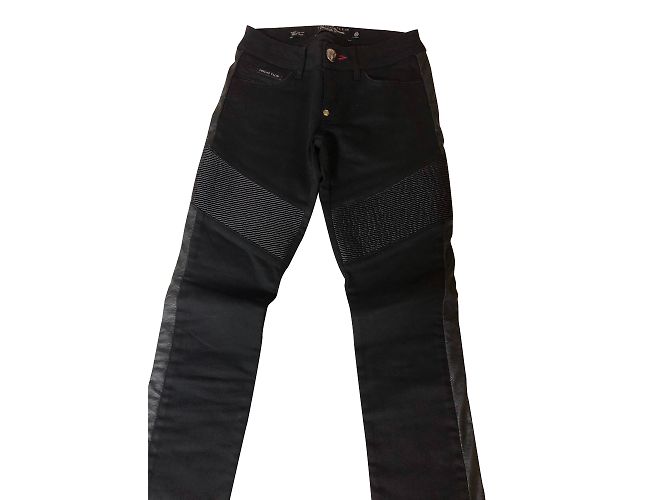 Jeans slim Philipp Plein negros de algodón 