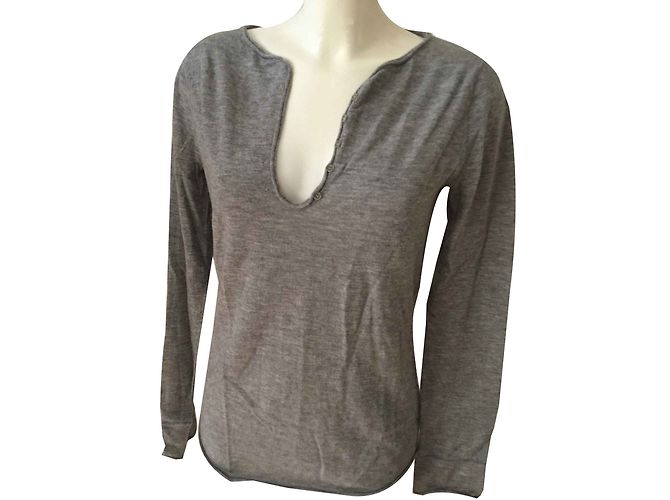 Zadig & Voltaire Strickjacke aus Kaschmir Grau Grösse M 