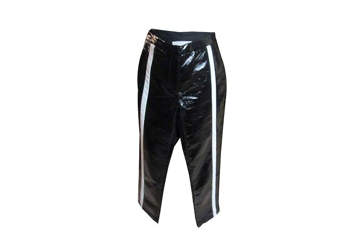 Autre Marque Schwarze Kunstlederhose Größe 36
