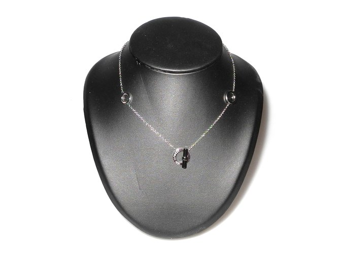 Cerruti 1881 Necklaces Black Silvery Steel  ref.93200