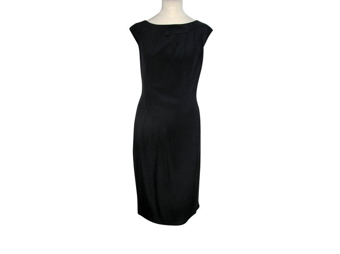 Lk Bennett Black silk dress  ref.93219