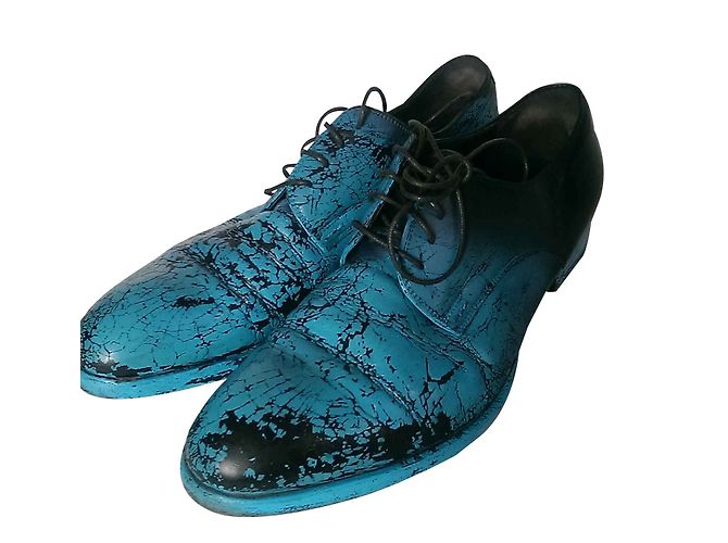 Fratelli Rosseti Scarpe stringate in pelle blu Nero