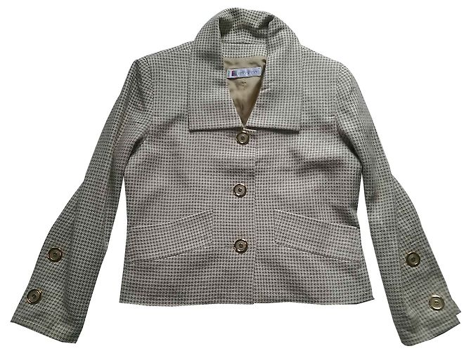 Givenchy short jacket beige cotton with gold buttons