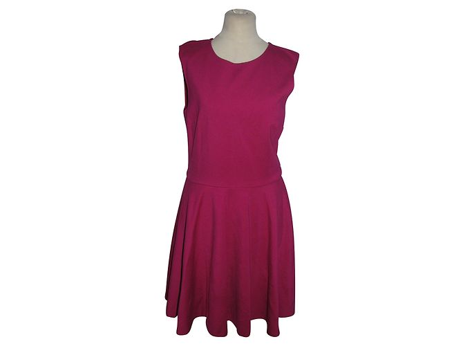Vestido plisado rosa Jeannie Diane Von Furstenberg