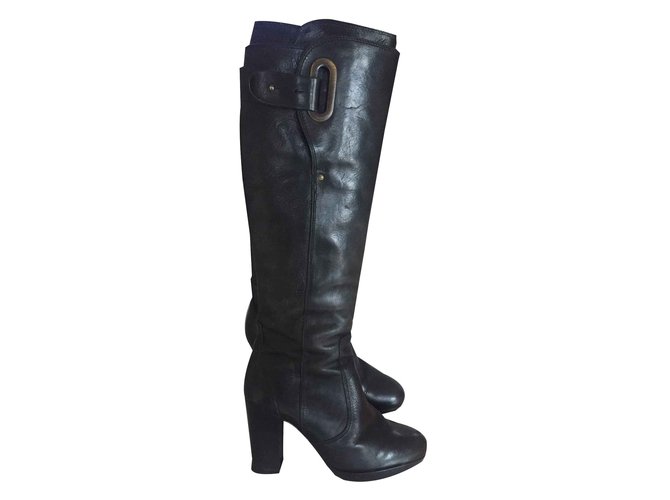 Barbara Bui boots Black Leather  ref.93274
