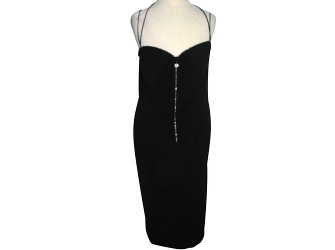 Escada Cocktail dress with diamontee Black Wool  ref.93277