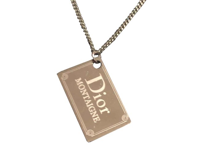 Dior necklace and pendant Silvery Metal  ref.93298
