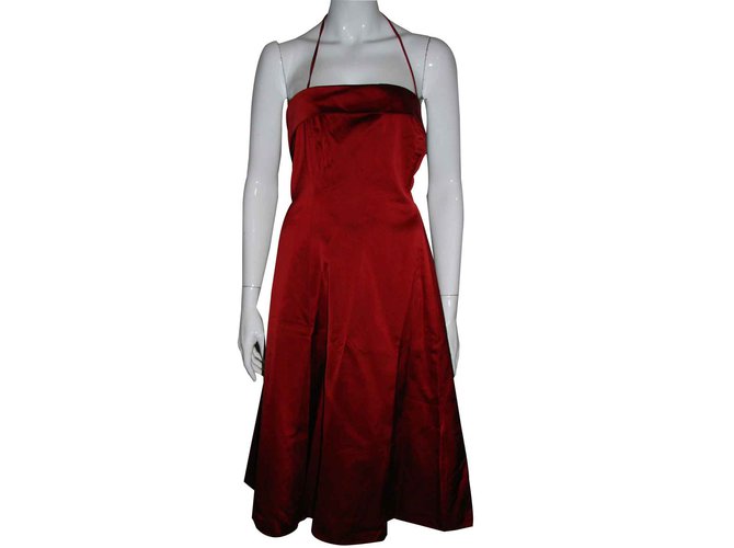 Autre Marque Red satin dress  ref.93301