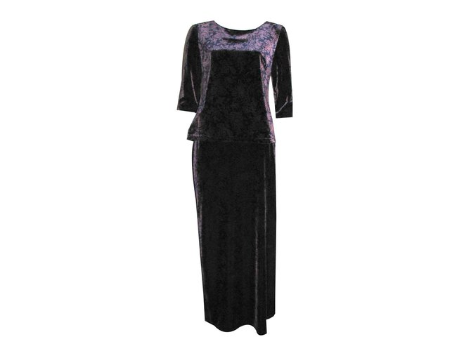 Autre Marque 2 piece velvet dress Purple Elastane  ref.93303
