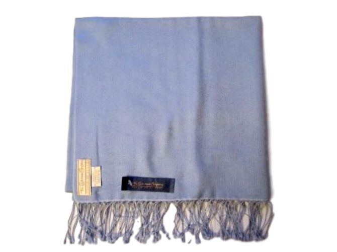 Autre Marque Sciarpa The Cashmere Company in seta e cashmere azzurro Blu chiaro