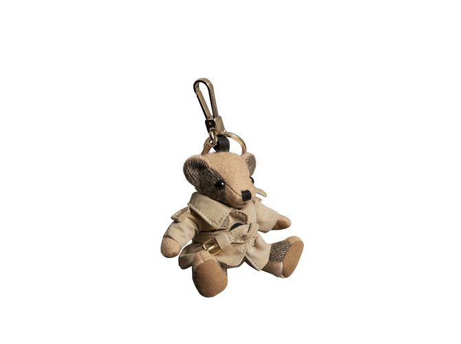 Burberry Key ring Thomas Bear with trench coat Beige Cashmere  ref.93350