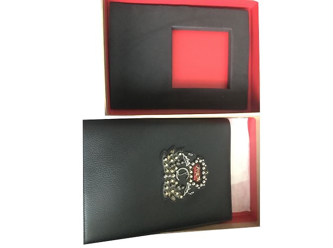 Christian Louboutin Studded Leather Notebook Black