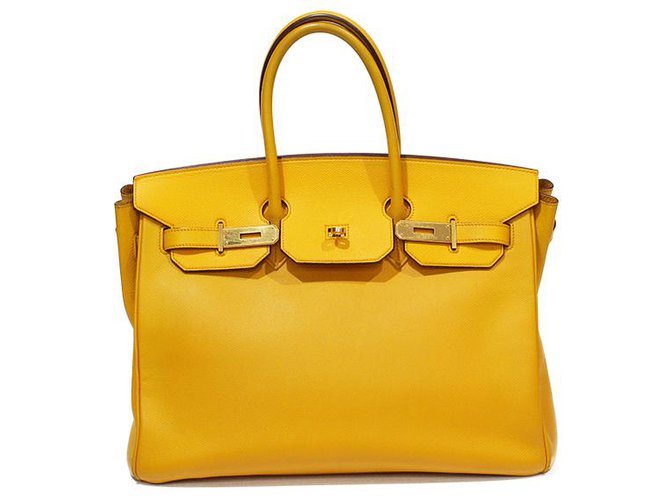 Hermès Birkin 35 Yellow Leather  ref.93395