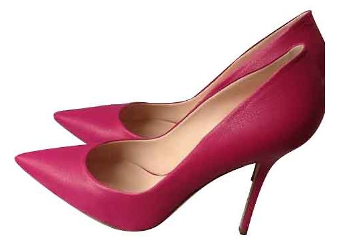 Autre Marque Fuchsia Leder Pumps Absatz 11cm Fuschia