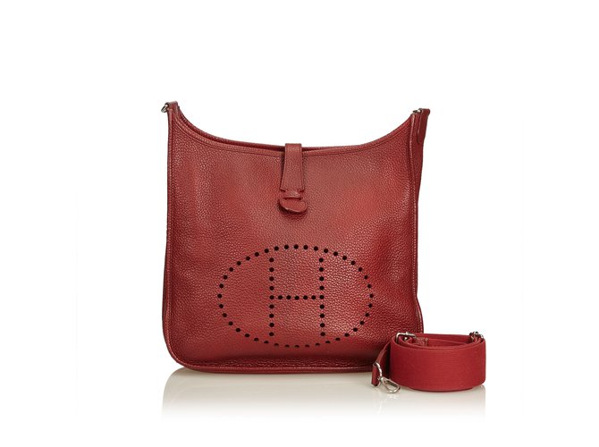 Hermès Clemence Evelyne III MM Brown Leather  ref.93518