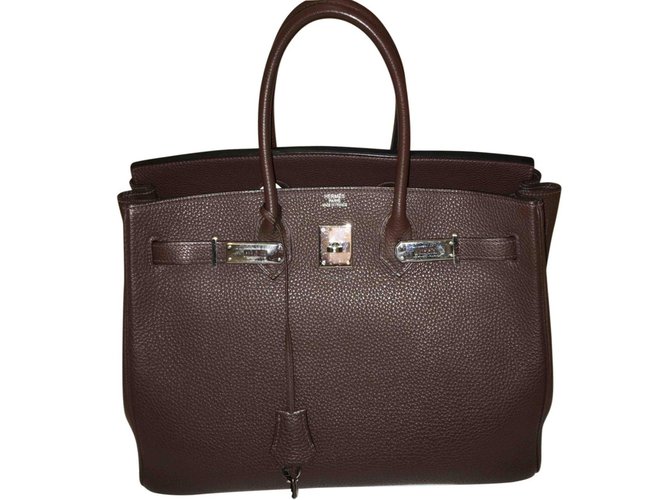 Hermès Birkin 35 Cuir Marron  ref.93609