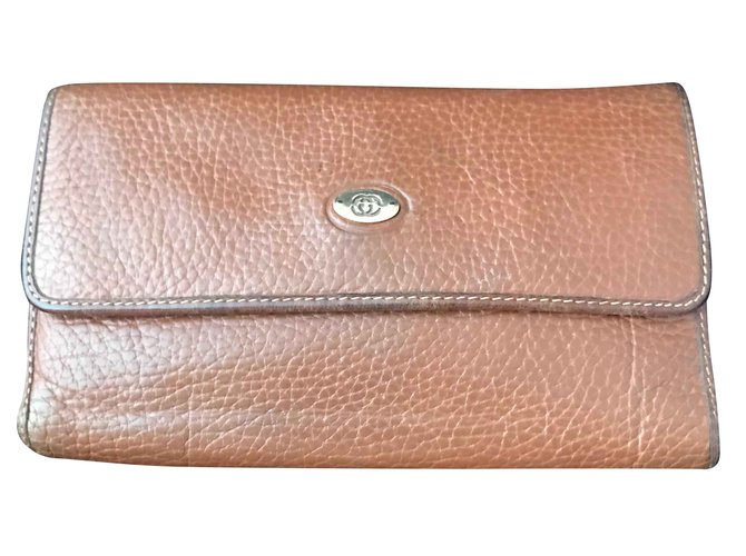 Gucci Vintage Wallet Cognac Leather  ref.93616