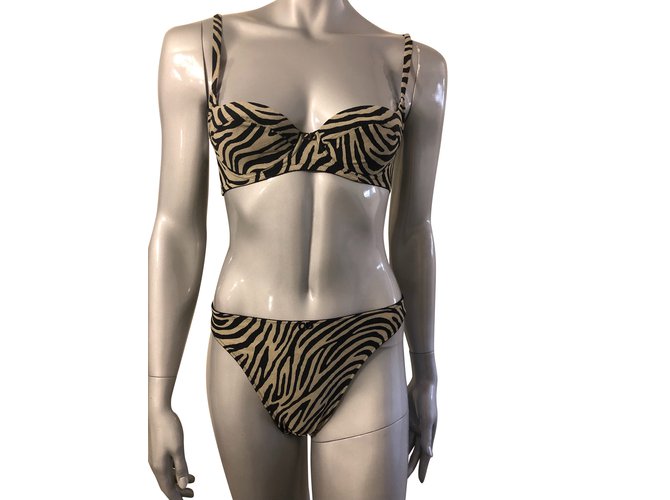 Christian Dior Badebekleidung Zebra-druck Polyamid  ref.93805