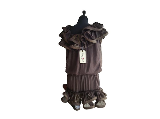 Lanvin For H&M Robe Lanvin x h & m D'oro Marrone scuro