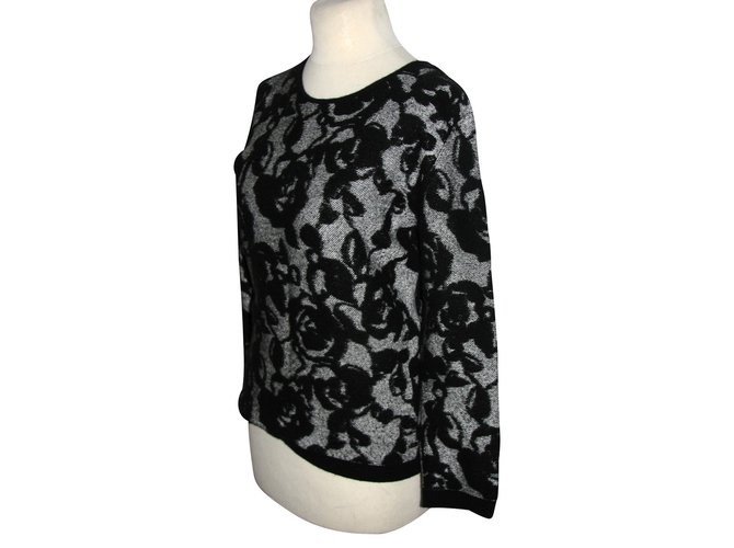 Escada Pullover misto Angora Nero Grigio 