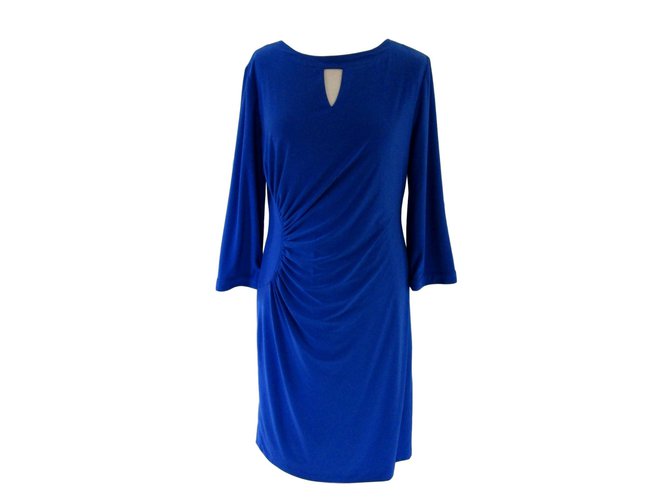 Autre Marque Blaues Kleid Polyester  ref.95075