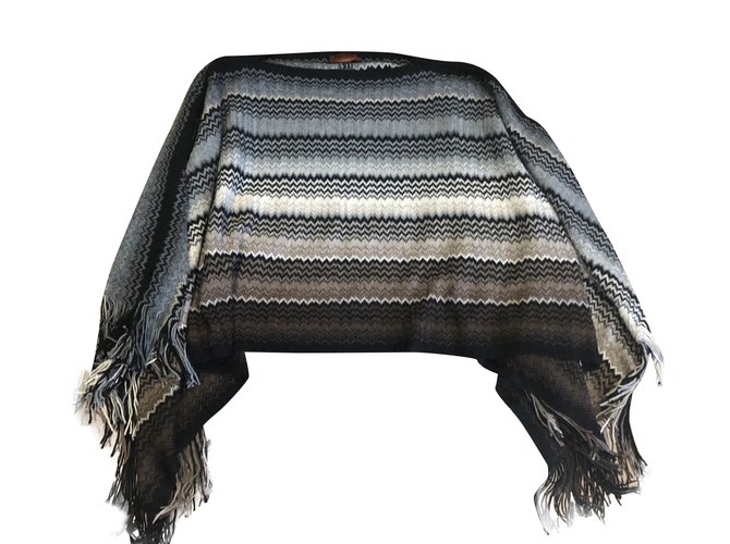 Missoni Knitwear Brown Black Beige Grey Wool  ref.96551
