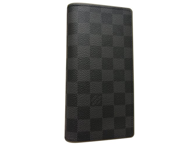 Louis Vuitton Carteira Masculina Xadrez Preta (Com Caixa