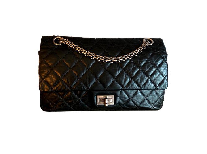 2.55 Chanel Reissue Black Leather  ref.98301