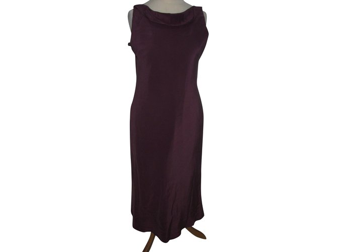 Autre Marque Vestido de seda morado Púrpura  ref.98313