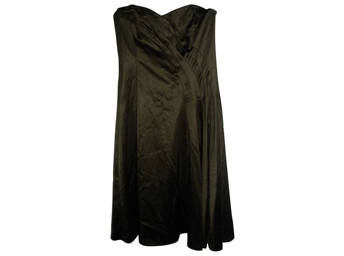 Coast Vestido de cocktail Costa Strapless Caqui Verde oliva
