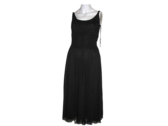 Autre Marque Schwarzes Mesh Cocktailkleid