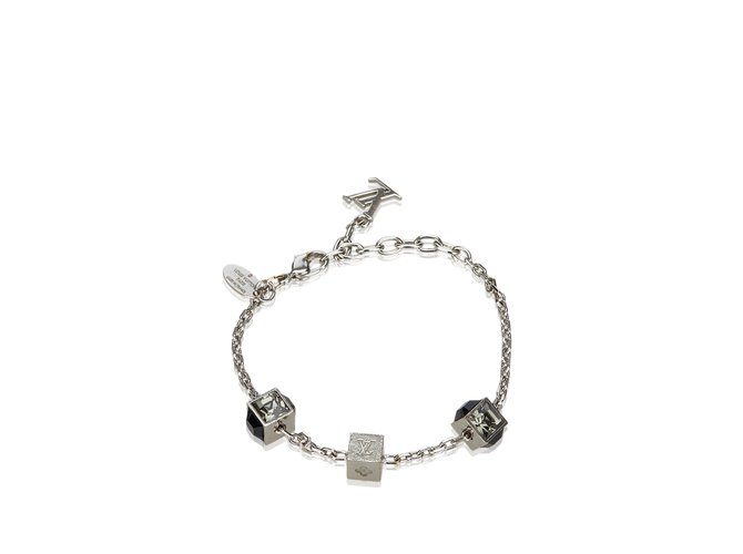 Louis Vuitton Bracelet en cristal de jeu Métal Noir Argenté  ref.98417