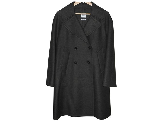 Hermès superbe manteau vert foncé cachemire Lycra  ref.98502