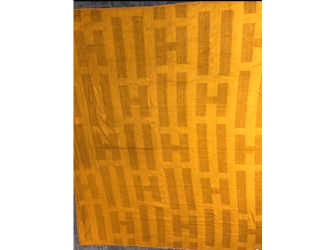 Hermès Coperta in cashmere e seta Hermes Marrone