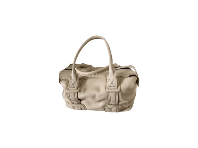 Lancel Handbags Eggshell Leather  ref.98542