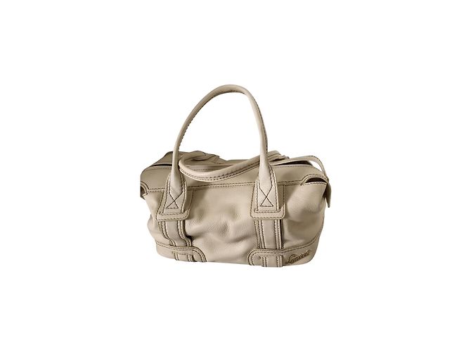 Lancel Handtasche aus Leder Cremeweiß Aus weiß